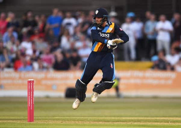 Scotland's Calum MacLeod playing for Derbyshire in England's Vitality Blast T20 competition. Picture: Nathan Stirk/Getty
