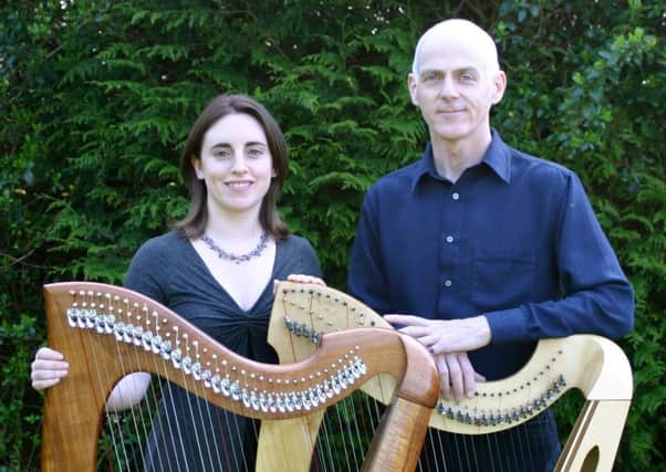 Billy Jackson
with his wife, also a harpist, Grainne  Hambly
