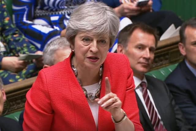 Theresa May speaks during the Brexit debate in the House of Commons. Pictrure: PA