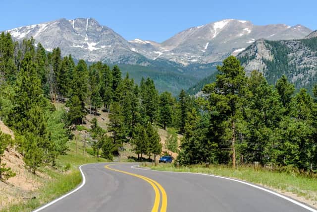 Fall River Road with Ypsilon and Fairchild Mountains in Colorado's Rocky Mountain National Park
