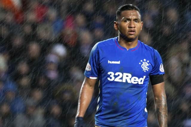 Rangers are appealing the yellow card shown to Alfredo Morelos. Picture: SNS Group