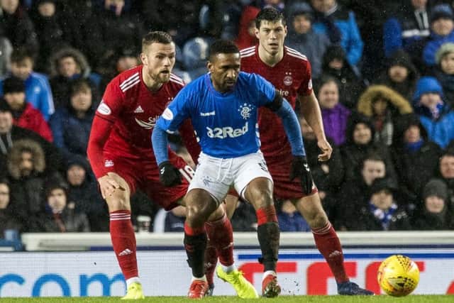 Jermain Defoe in action against Aberdeen. The forward is confident Rangers are moving in the right direction. Picture: SNS Group
