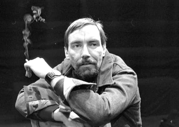 Scottish playwright Donald Campbell at the Traverse theatre for the production of his play The Jesuit in Edinburgh, May 1976