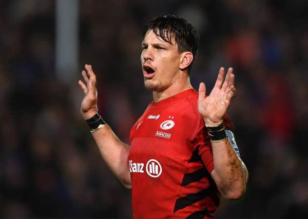 Michael Rhodes of Saracens will miss the Heineken Champions Cup quarter-final clash with Glasgow through suspension. Picture: Getty images