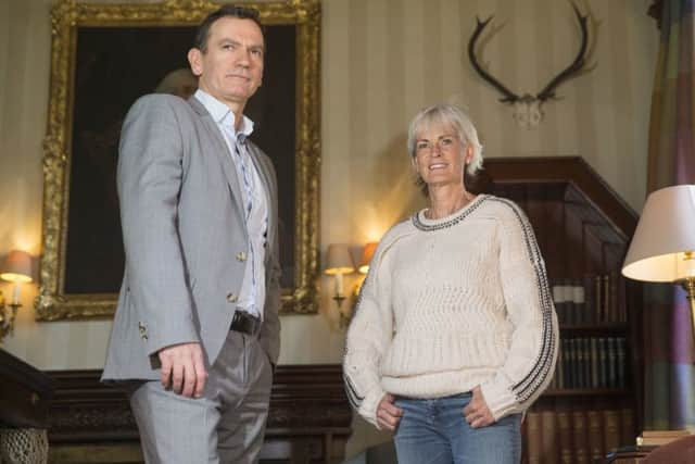 Blane Dodds, Tennis Scotland chief executive, and Judy Murray at Cromlix House, Dunblane. Picture: Jeff Holmes/PA Wire