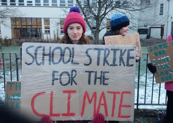 Holly Gillibrand, 13, from Fort William, has been skipping school for an hour every Friday to call for action against climate change to be ramped up