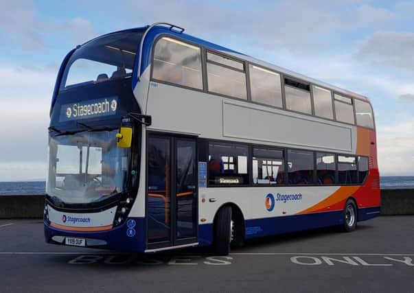 A Stagecoach Hybrid bus launched in Fife
