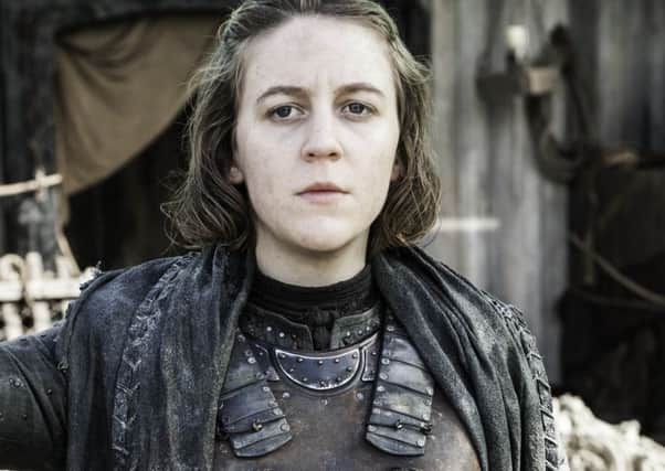 Gemma Whelan as Yara Greyjoy
in HBO's Game of Thrones, back on our screens on 15 April