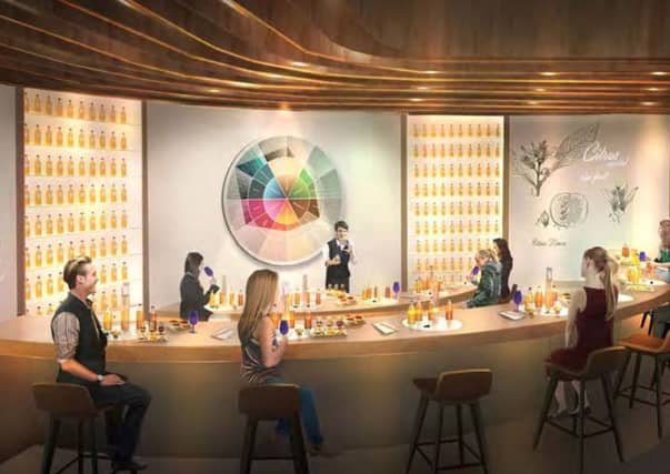 A computer-generated image of how the Johnnie Walker visitor attraction will look in the former House of Fraser store in Princes Street