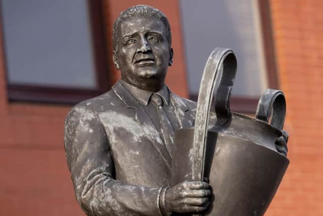 Jock Stein's statue outside Celtic Park. Picture: SNS