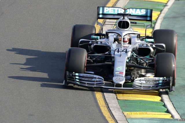 Lewis Hamilton was on impressive form to take his sixth consecutive pole at Albert Park in qualifying for the Australian Grand Prix yesterday as Mercedes completed a lockout of the front two. Photograph: Rick Rycroft/AP