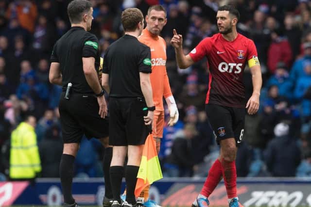 Kilmarnock's Gary Dicker hit out at Rangers boss Steven Gerrard. Picture: SNS