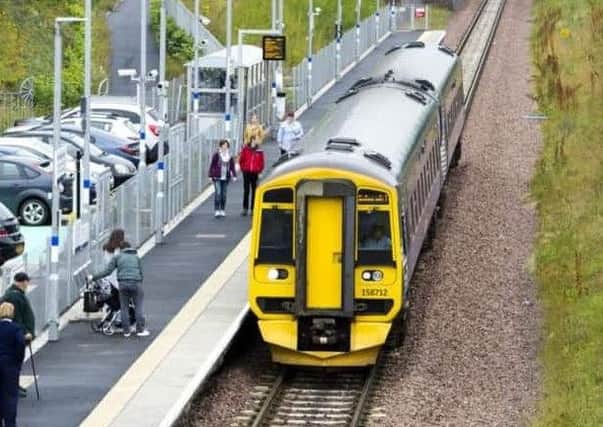 Passengers board an Edinburgh-bound train at Newtongrange station in Midlothian in 2016. Picture: Ian Rutherforrd