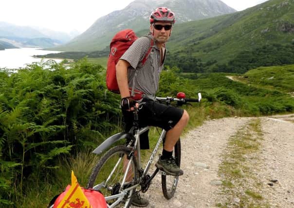 Alan Browns book Overlander is about 'bikepacking' around Scotland