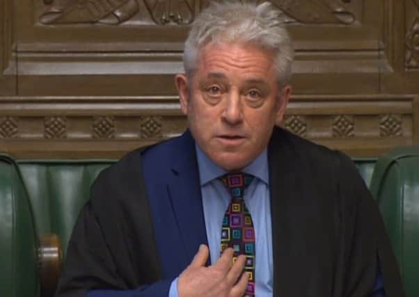 Speaker John Bercow addressing MPs in the House of Commons. Picture: PA Wire