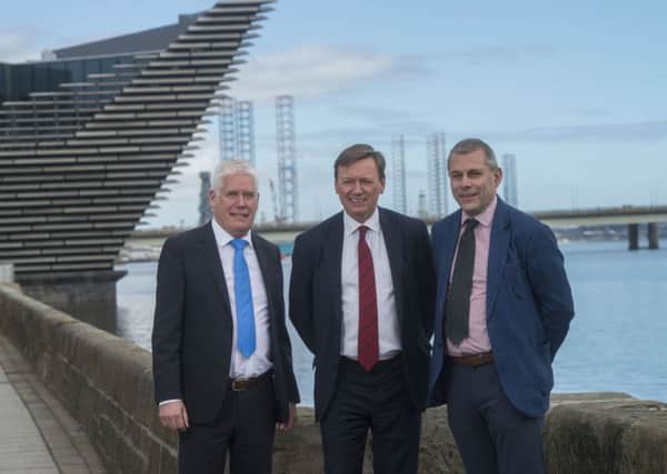 From left: Callum Falconer, CEO of Dundeecom; Charles Hammond, group CEO of Forth Ports; and Bill Cattanach, head of supply chain of the Oil and Gas Authority. Picture: Alan Richardson.