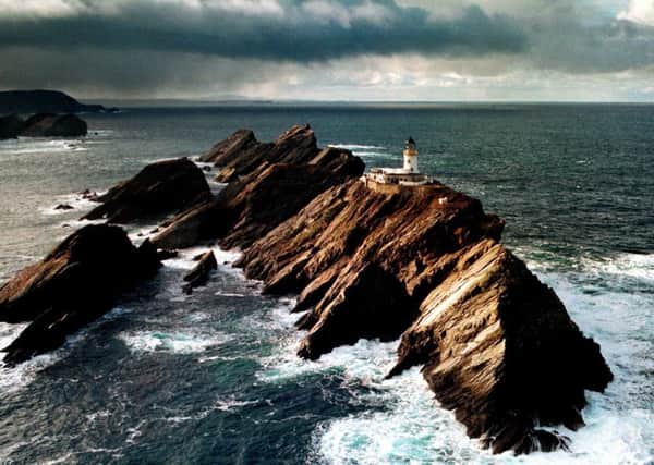 The most northerly lighthouse in the UK.
Muckle Flugga Lighthouse on the NW coast of the Island of Unst. the most northerly island of the Shetland Island Group.