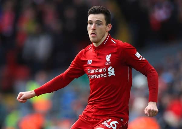 Andrew Robertson will sit out the Kazakhstan game. Picture: PA