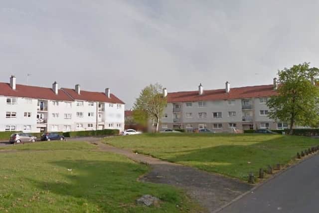 The relentless attack was carried out a property on Raithburn Road in Castlemilk last year. Picture: Google Street View