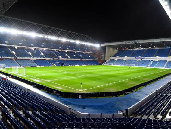A general view of Ibrox ahead of a night game