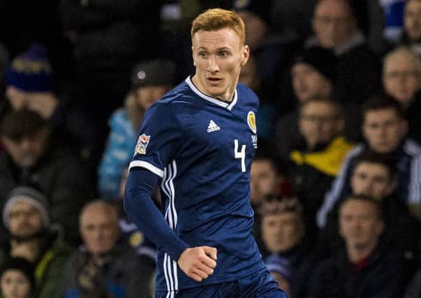 David Bates in action for Scotland in the 3-2 win over Israel at Hampden in the Uefa Nations League. Picture: Alan Harvey/SNS