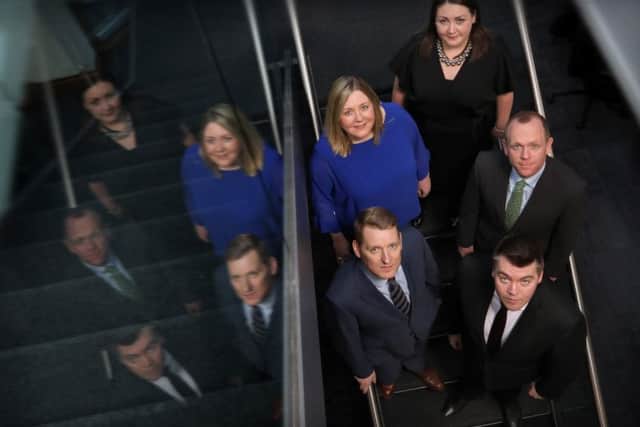 From left: Graham + Sibbald directors Andrew Thomson, Claire Galbraith, Kerri McGuire, Fergus Mair and Graeme Boyd. Picture: Stewart Attwood
