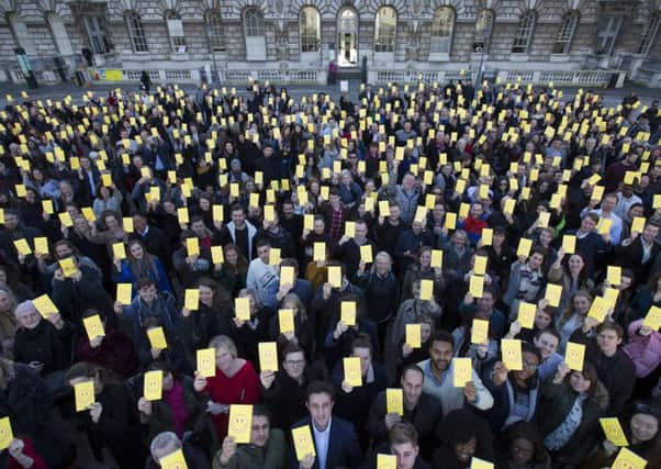 Happy faces all round? People celebrate the 500th anniversary of Thomas Mores groundbreaking book Utopia which included the idea of a universal basic income (Picture: Peter Macdiarmid/Getty Images for Somerset House)