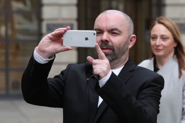 Pro-independence blogger Stuart Campbell from Wings Over Scotland leaves Edinburgh Sheriff Court earlier this year. Pic: Andrew Milligan/PA Wire