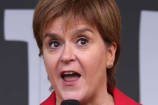 Nicola Sturgeon proved popular at the People's Vote march as the crowd wished UK party leaders were more like her (Picture: Yui Mok/PA Wire)