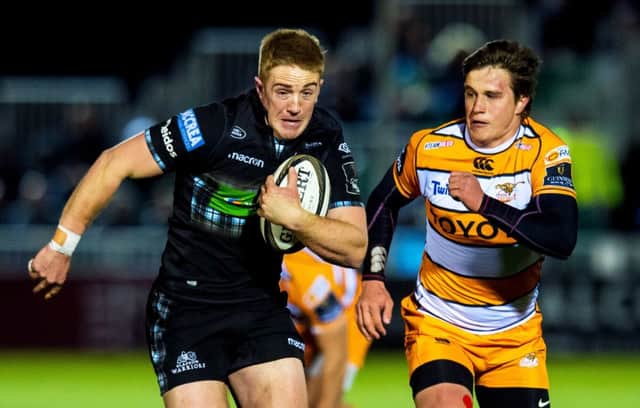 Kyle Steyn, left, in action for Glasgow against Toyota Cheetahs. Picture: Ross Parker/SNS