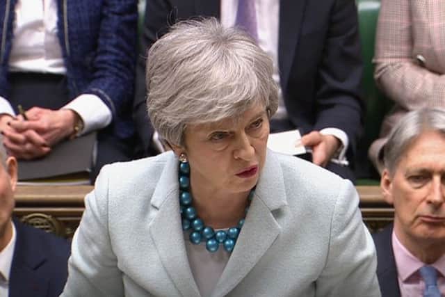 Prime Minister Theresa May makes a statement on Brexit to the House of Commons, London. Picture: PA Wire