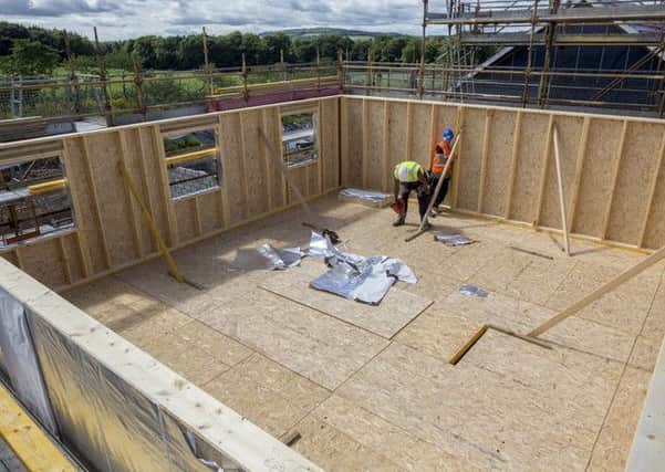 An offsite timber frame house under construction - one of the innovative techniques AIMCH is investigating. Picture: Contributed