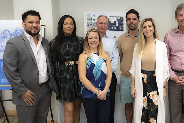 ESparks Gayle Mann, front row and centre left, attends the launch of Ignite in Bermuda and is joined by some of the team and entrepreneurs. Picture: Contributed