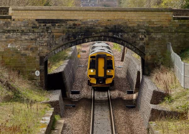 A train pictured on the Borders Railway at Eskbank.