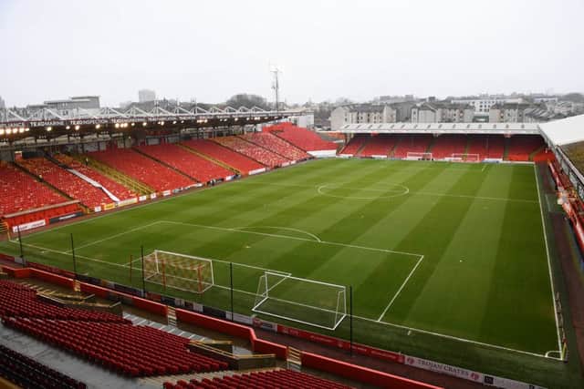 The alleged incident happened at Aberdeen's Pittodrie Stadium. Picture: SNS Group
