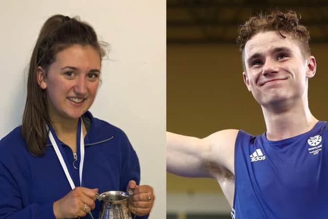 Senior female award winner Mollie Miller-Smith, and senior male winner Tyler Jolly (Photo by Mark Kolbe/Getty Images)