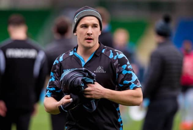 Sam Johnson takes part in training at Scotstoun as Glasgow prepare to face Saracens in the Heineken Cup. Picture: SNS Group
