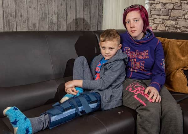 Sammie Gwilliams with her son Brandon Hunt. Picture: SWNS