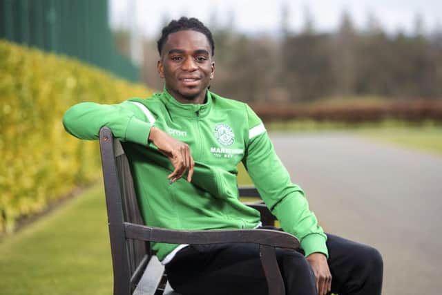 Hibs midfielder Stephane Omeonga believes Scottish football is on the right track despite the disappointment of the national teams recent results. Picture: SNS.