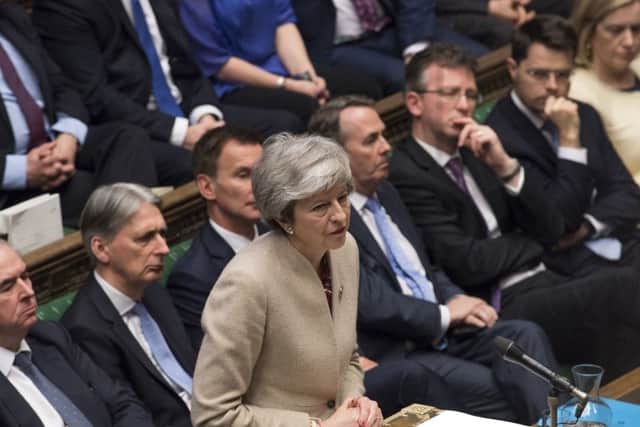Prime Minister Theresa May speaking after the government's withdrawal agreement was voted down for the third time in the House of Commons. Picture: UK Parliament/Mark Duffy/PA Wire