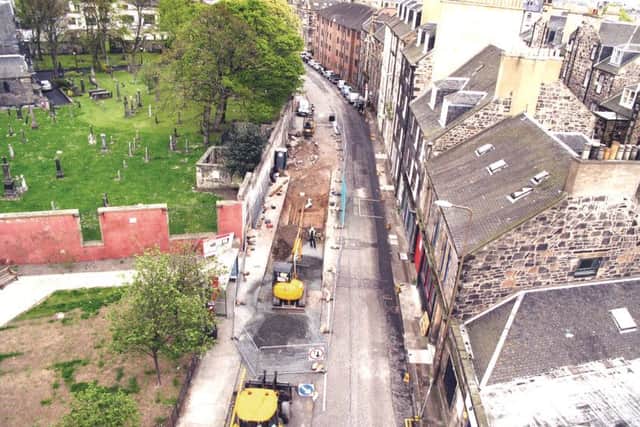 An overhead image of the 2009 archaeological dig in Leith, Picture: Contributed