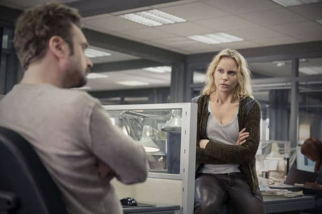 Programme Name: The Bridge - TX: n/a - Episode: The Bridge - series 3 - ep 2 (No. 2) - Picture Shows: John (RAFAEL PETTERSSON), Saga Norén (SOFIA HELIN) - (C) Filmlance International AB - Photographer: Carolina Romare