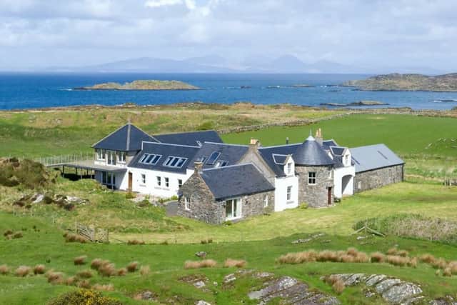 The farmhouse has no neighbours as only 160 people live on the idyllic island.