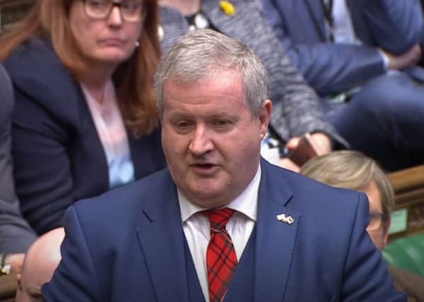 SNP Westminster leader Ian Blackford speaks after the government's withdrawal agreement was voted down for the third time in the House of Commons