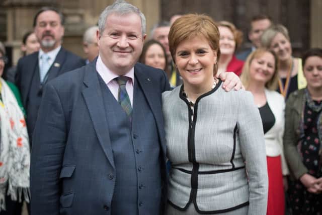 SNP Westminster leader Ian Blackford with Scotland's First Minister Nicola Sturgeon. Picture: PA