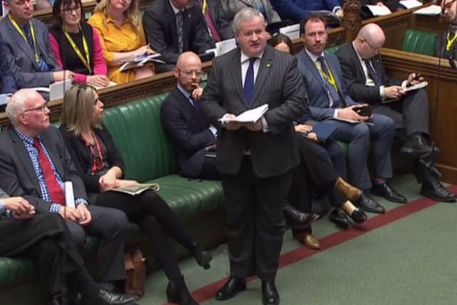 Ian Blackford, the SNP leader at Westminster, addresses MPs (Picture: /AFP/Getty Images)