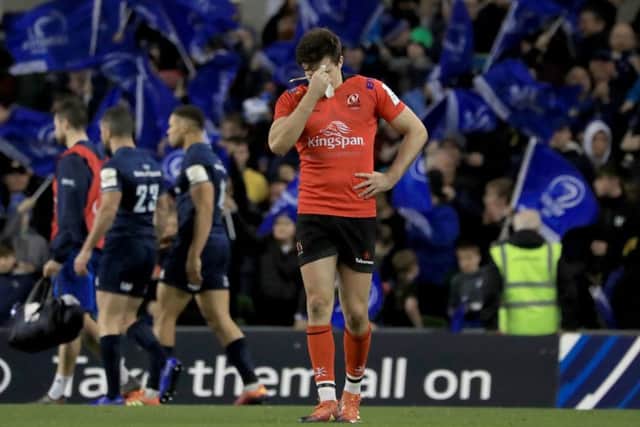 Ulster's Jacob Stockdale is distraught after defeat in Dublin.  Picture: Donall Farmer/PA Wire