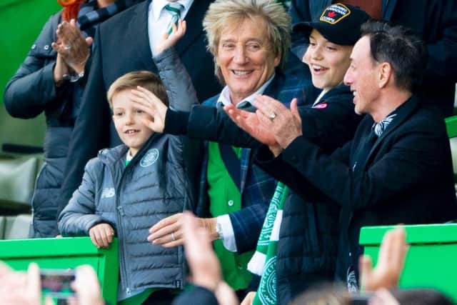Rod Stewart at Celtic Park. Picture: SNS