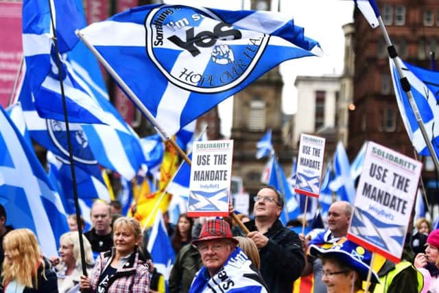 Independence supporters want a second referendum in response to the Brexit turmoil