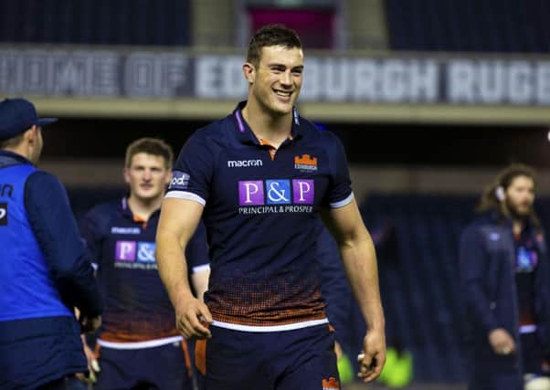 Second row Callum Hunter-Hill has signed a new deal with Edinburgh. Picture: Bruce White/SNS